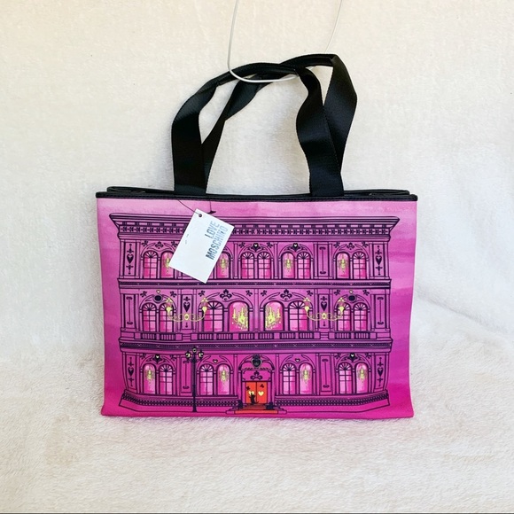 See By Chloe Handbags - NWT Authentic Love Moschino House Print Tote Bag​
